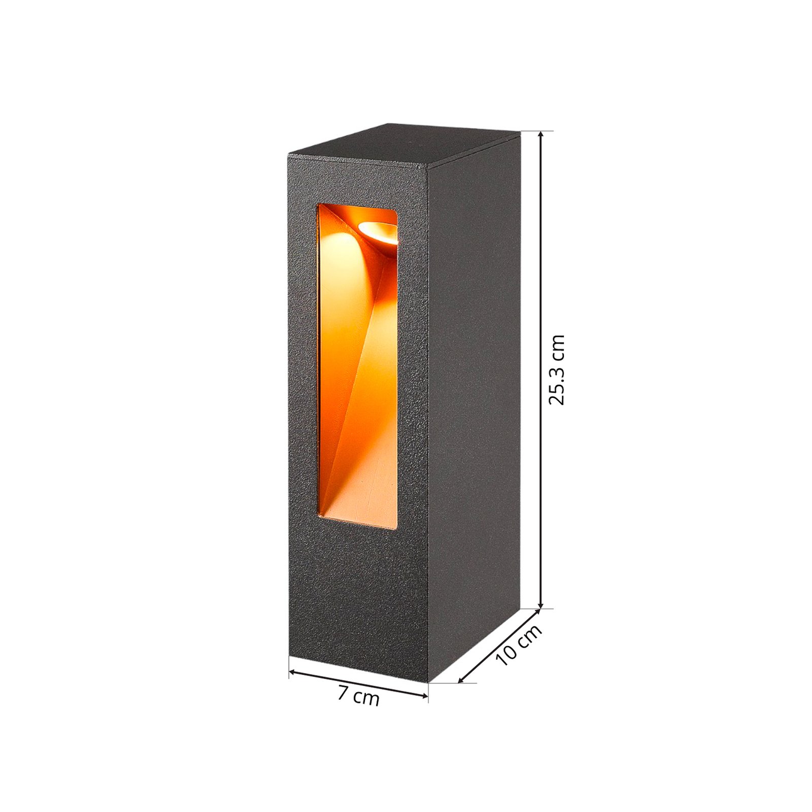 Jenke Buiten Tuinlamp Graphite/Matt Gold - Lucande