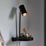Wandleuchte Cody, mit Ablage und USB-Anschluss