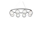 Miira 8 Oval Chandelier Rock Grey/Optic Clear - Nuura