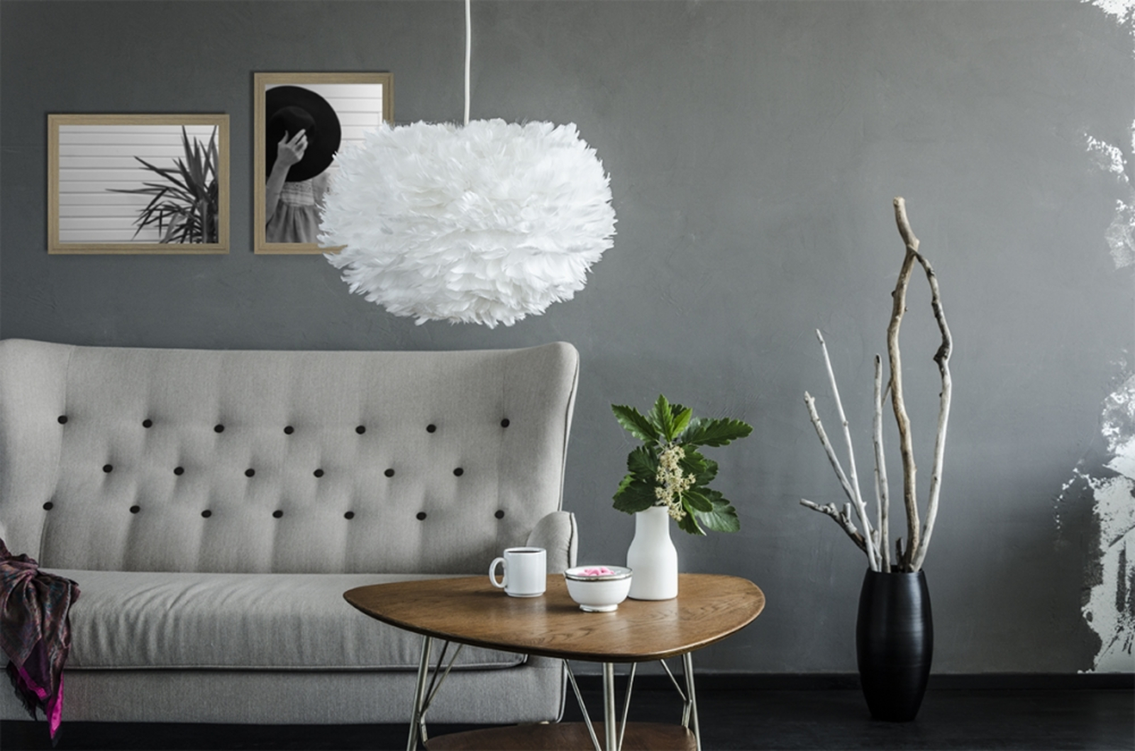 Eos Pendant Medium White/White - UMAGE
