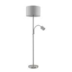 Colima Lampadaire Nickel/Grey - Lindby