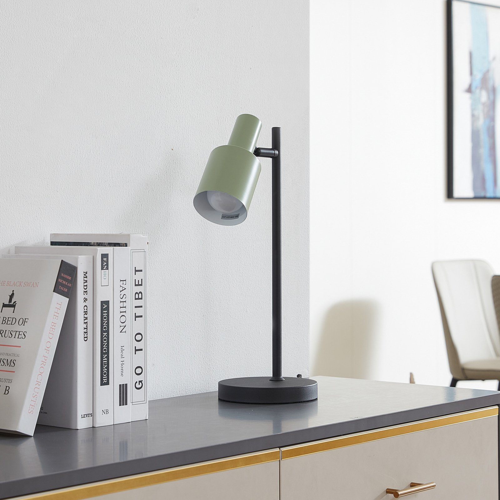 Ovelia Bordslampa Green/Black - Lindby