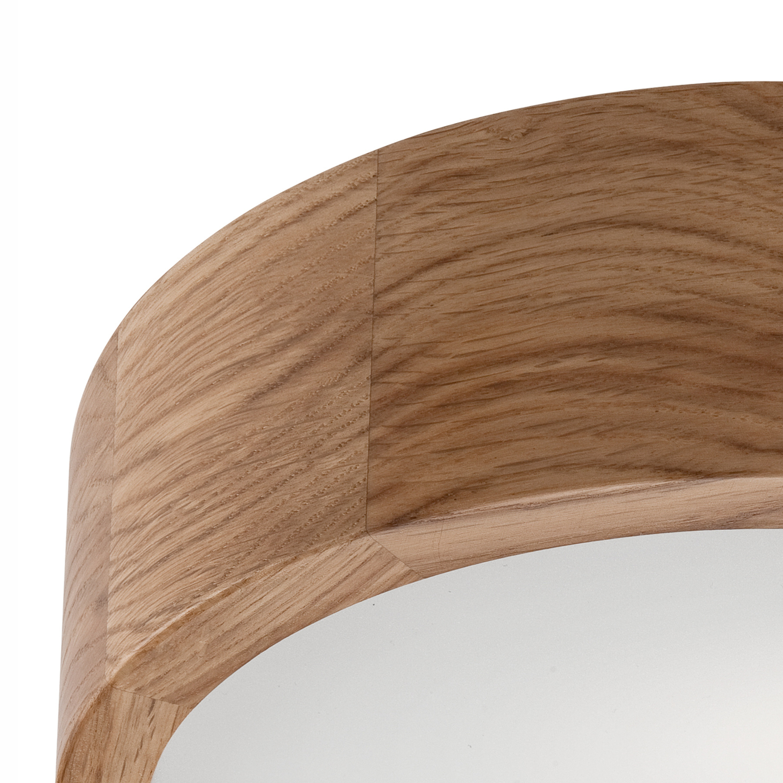 Envostar Caspian ceiling light, Ø 27 cm, IP54, oak