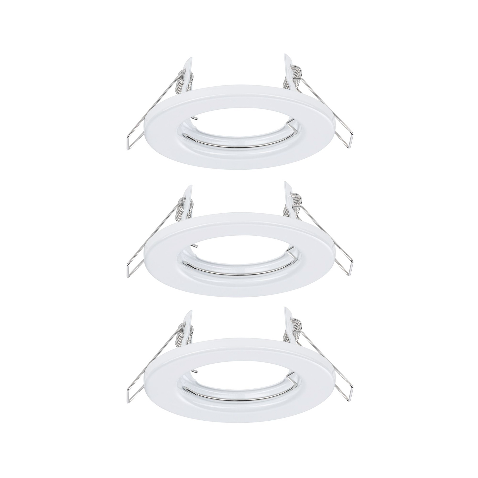 Paulmann GU10 downlight set of 3, rigid, white, for Living / Dining Room, metal, GU10, 10 W, energy efficiency: A++