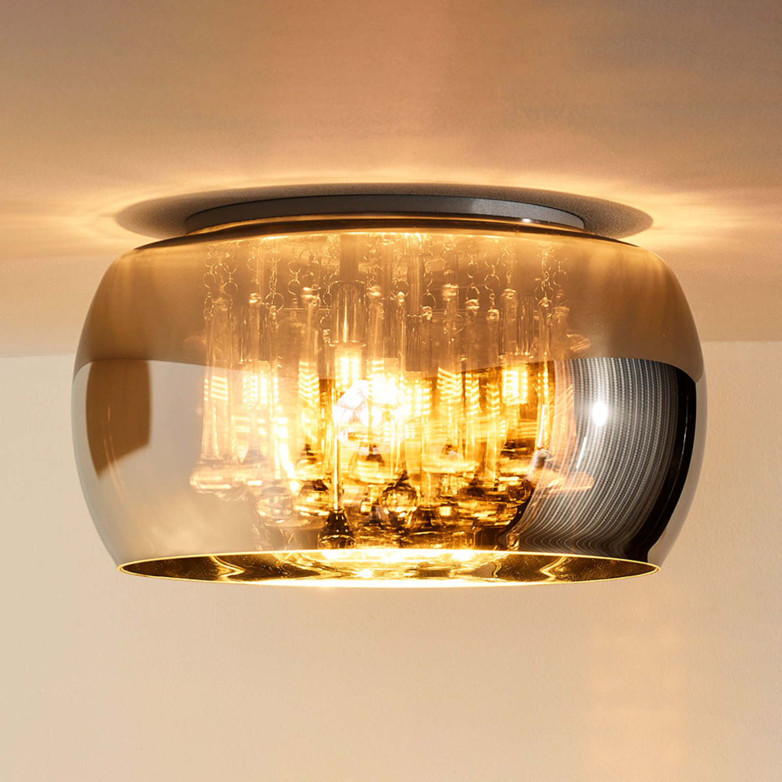 Pearl ceiling light, glass, Ø 40 cm