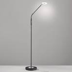 Dent LED floor lamp, dimmable, CCT, one-bulb black