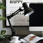 Namizna svetilka Hera, črna, kovina, višina 53 cm, E14