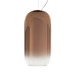 Artemide Candeeiro de suspensão Gople, bronze/preto