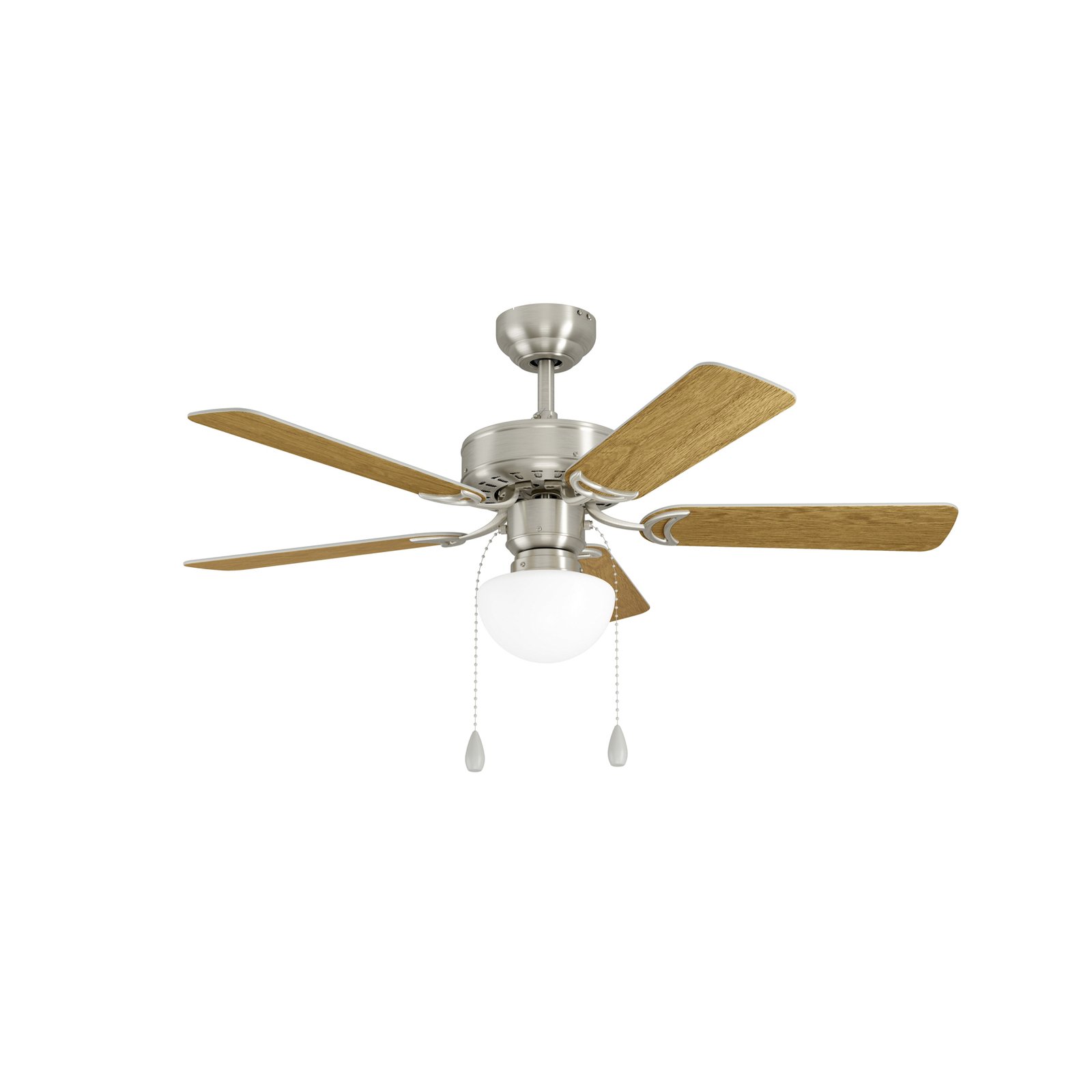 Cadiz ceiling fan, E27, pull cord switch, matt nickel