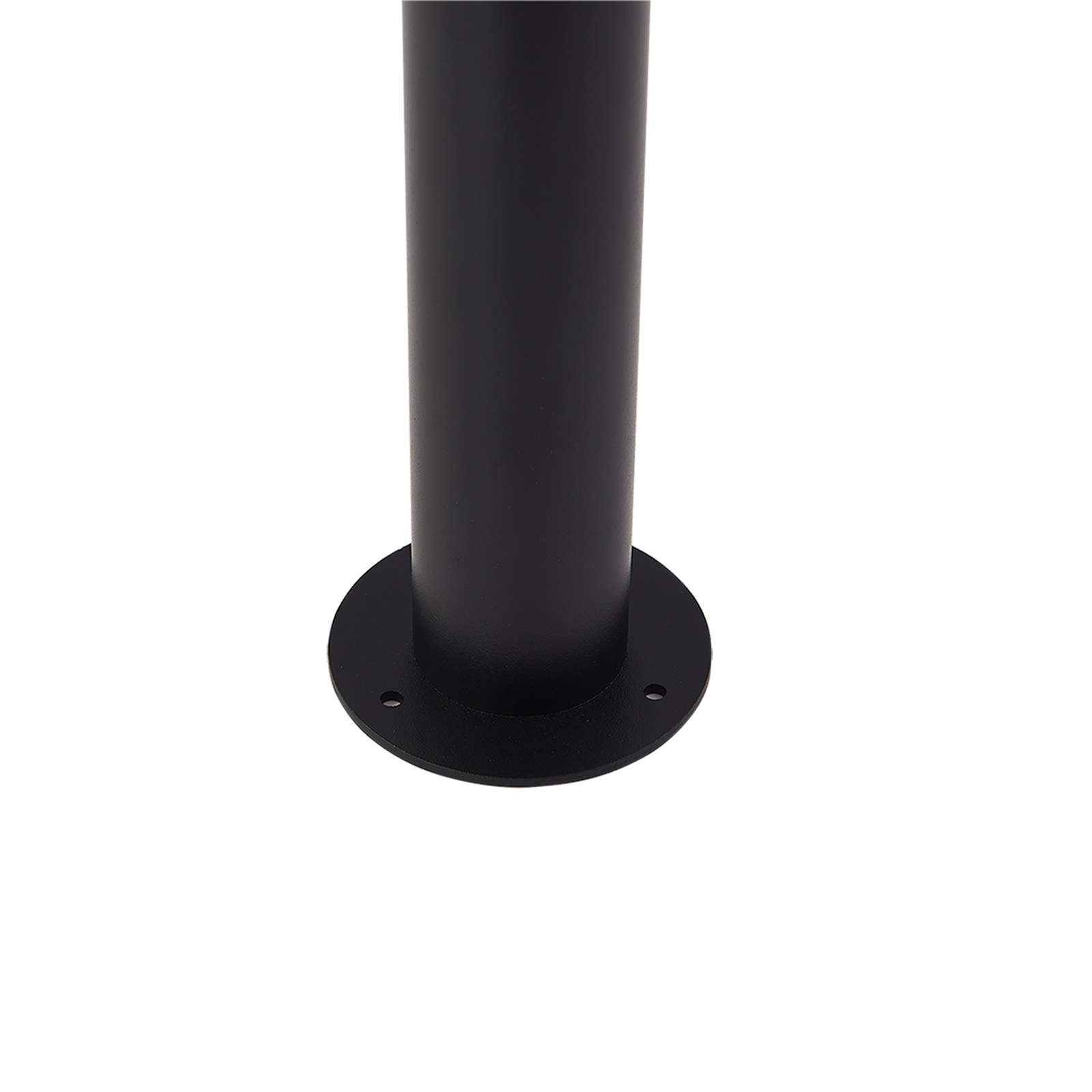 Lindby pillar light Orfeas, black/white, aluminium, Ø 24 cm