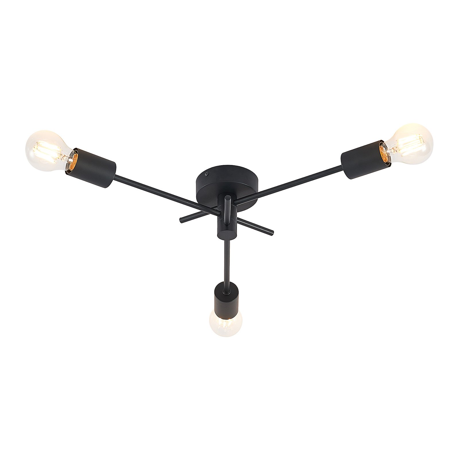Cerros 3 Ceiling Lamp Black - Lindby