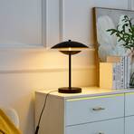 Lindby Tiama stolová LED lampa kov čierna zlatá