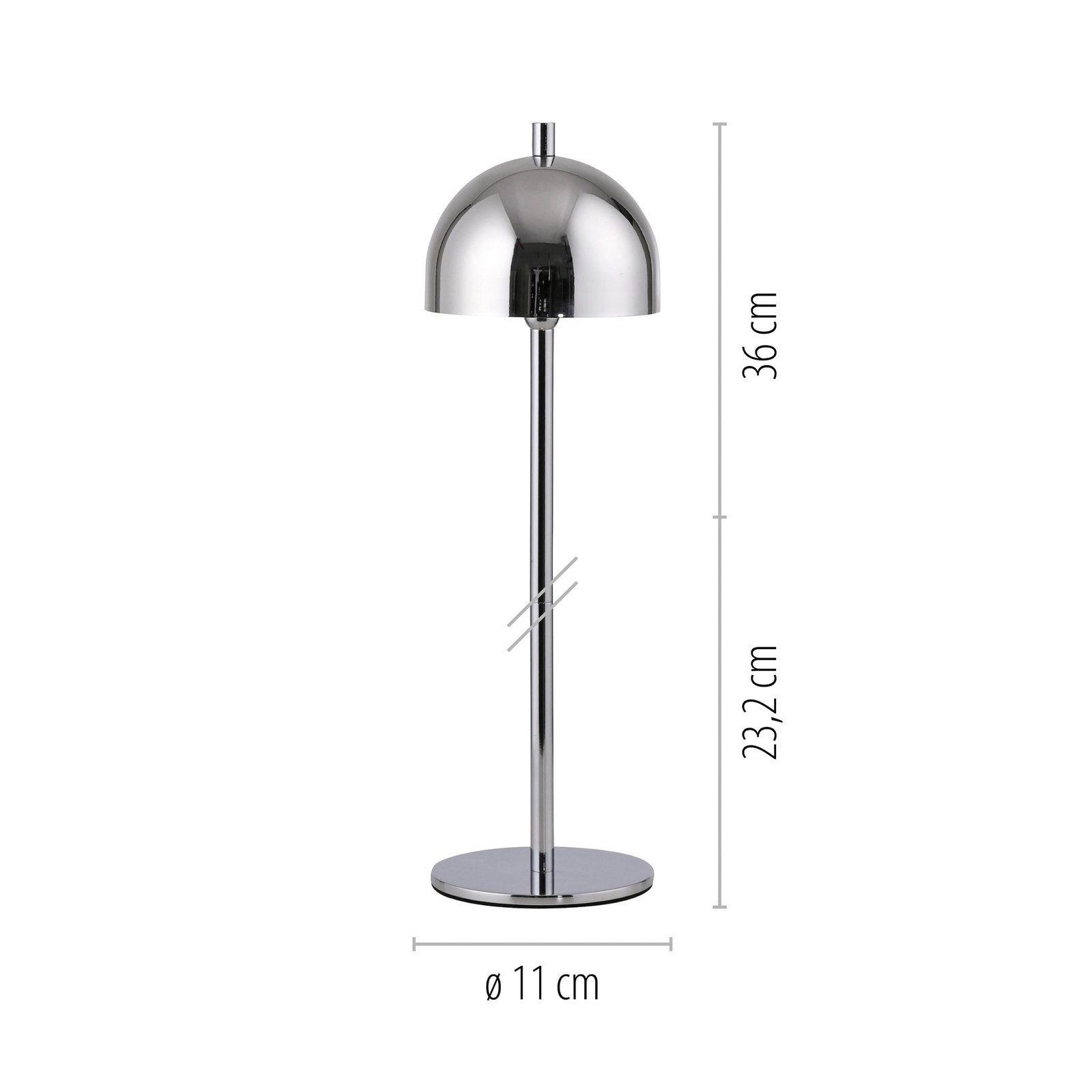 SCHÖNER WOHNEN LED stolna lampa na baterije Belies, krom, IP54 SCHÖNER WOHNEN LED stolna lampa na baterije Belies, krom, IP54