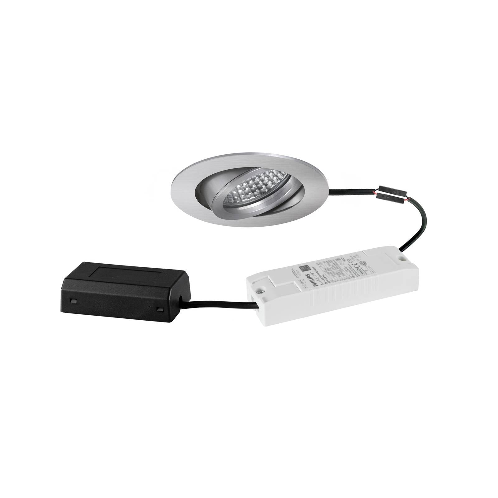 BRUMBERG LED-Einbauspot Tirrel-R DALI Anschlussbox alu matt