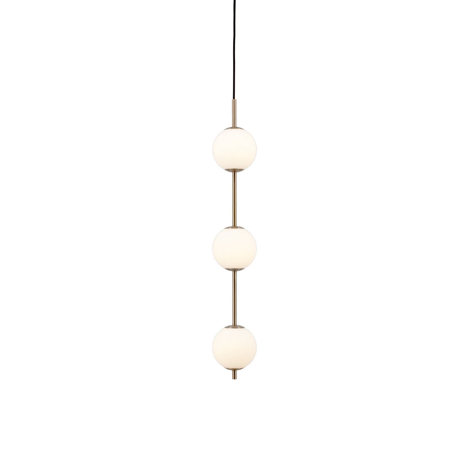 Candeeiro suspenso LED Audrey, cor latão, 3 lâmpadas Ø 12 cm - UMAGE