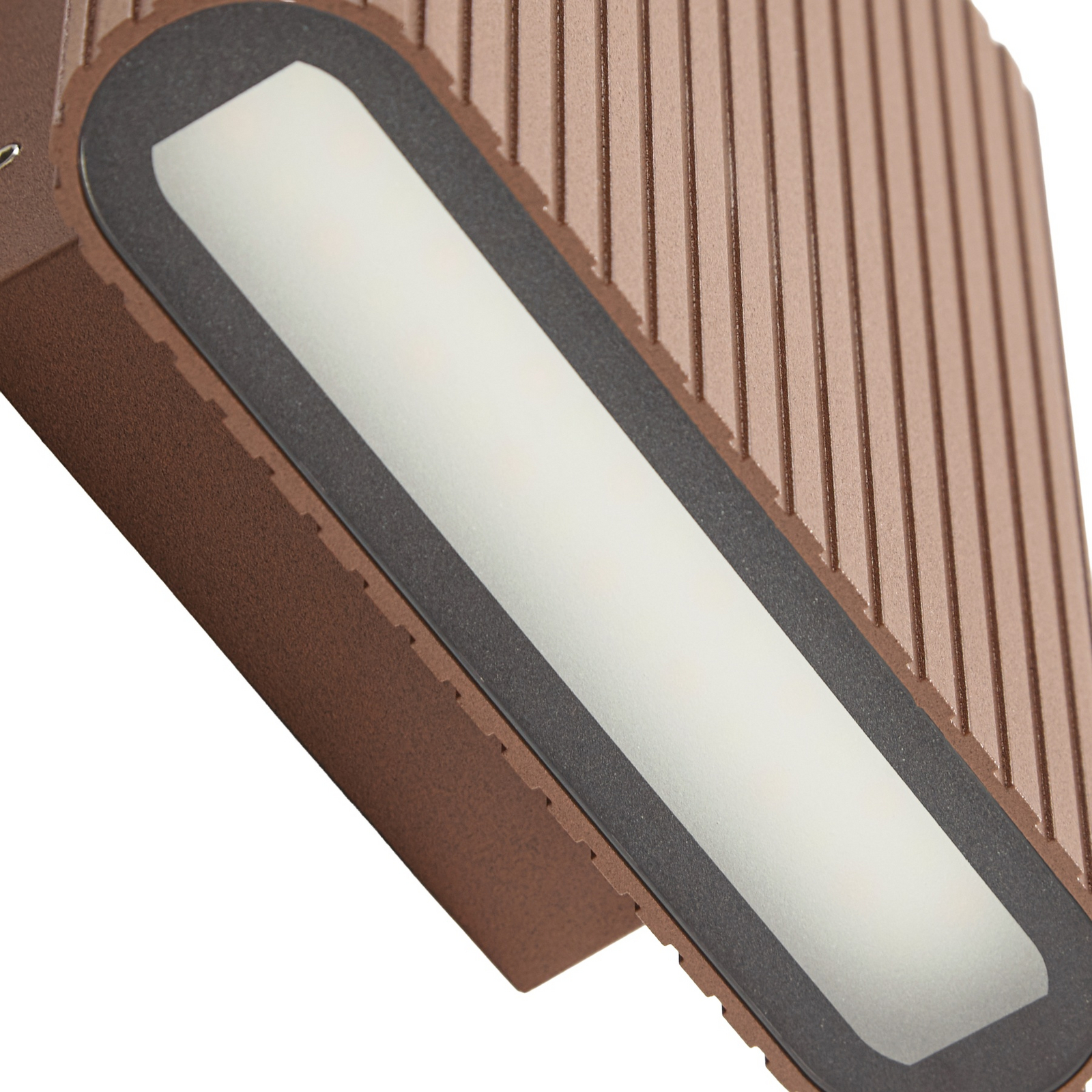 Kinkiet zewnętrzny LED Raija, ciemnobrązowy, 19 cm, CCT – Lucande