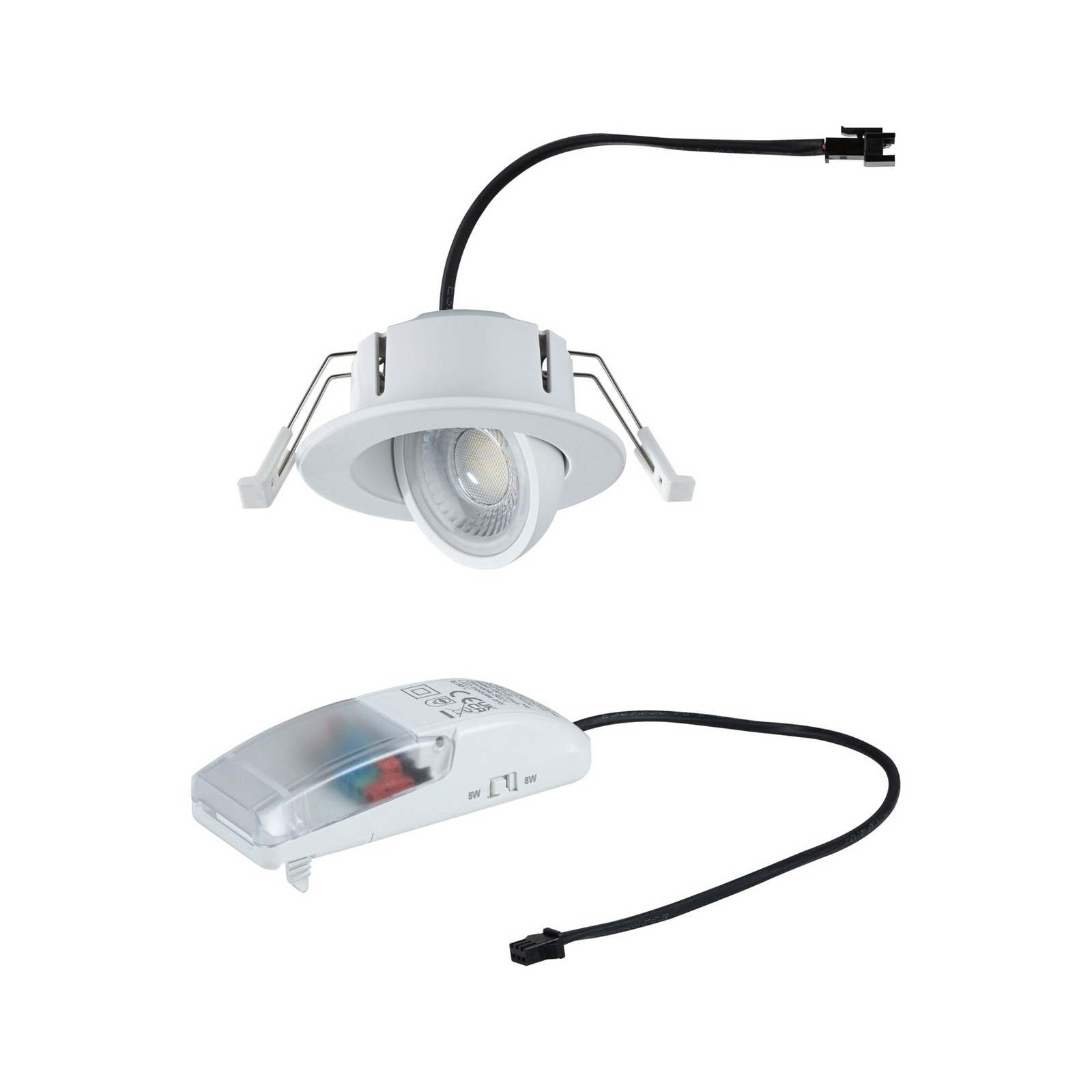 Paulmann Einbauspot Zina weiß Ø 9 cm IP65 schwenkbar CCT dim Paulmann Einbauspot Zina weiß Ø 9 cm IP65 schwenkbar CCT dim