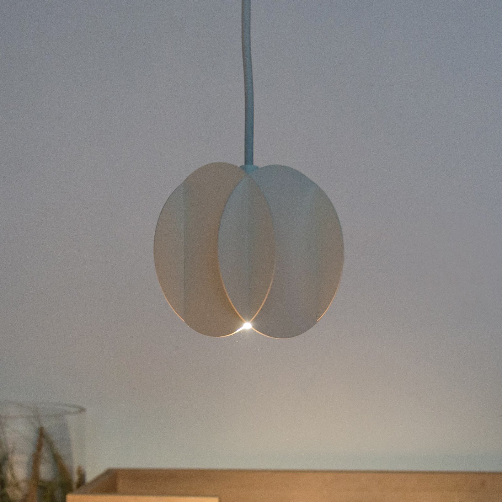 Lampa wisząca GAMBIT, kremowy biały, Ø 10 cm, metal, GU10