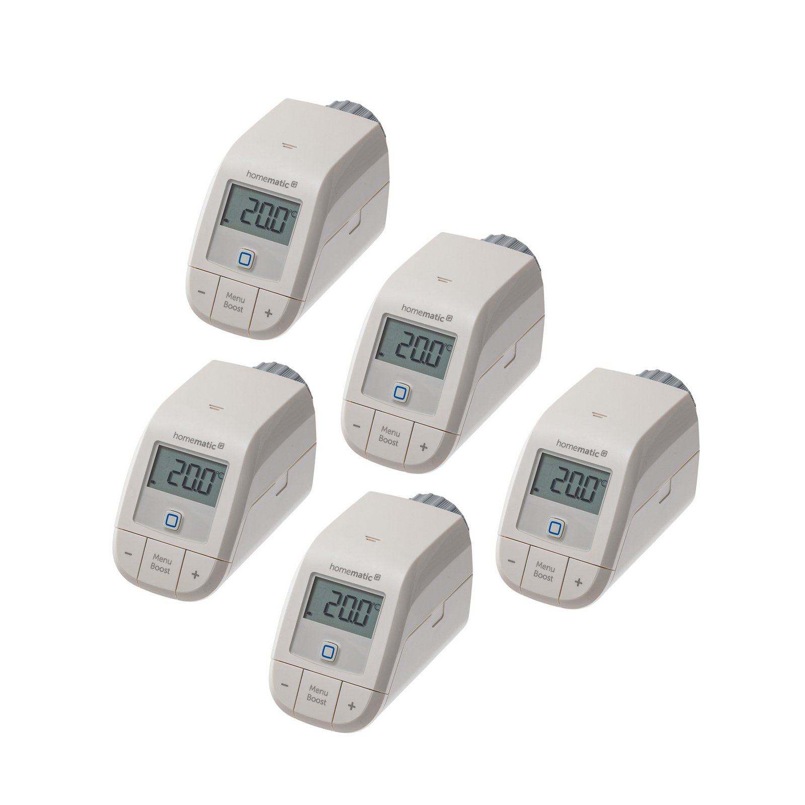 5 x Homematic IP thermostat de radiateur basic
