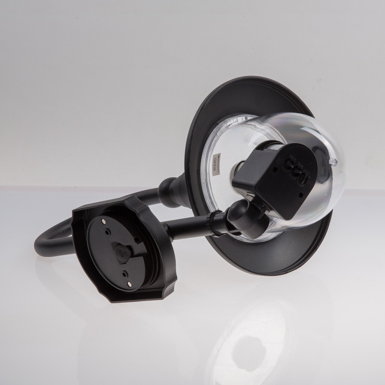 Daphne Aplique de Pared Exterior w/Sensor Black - Lindby