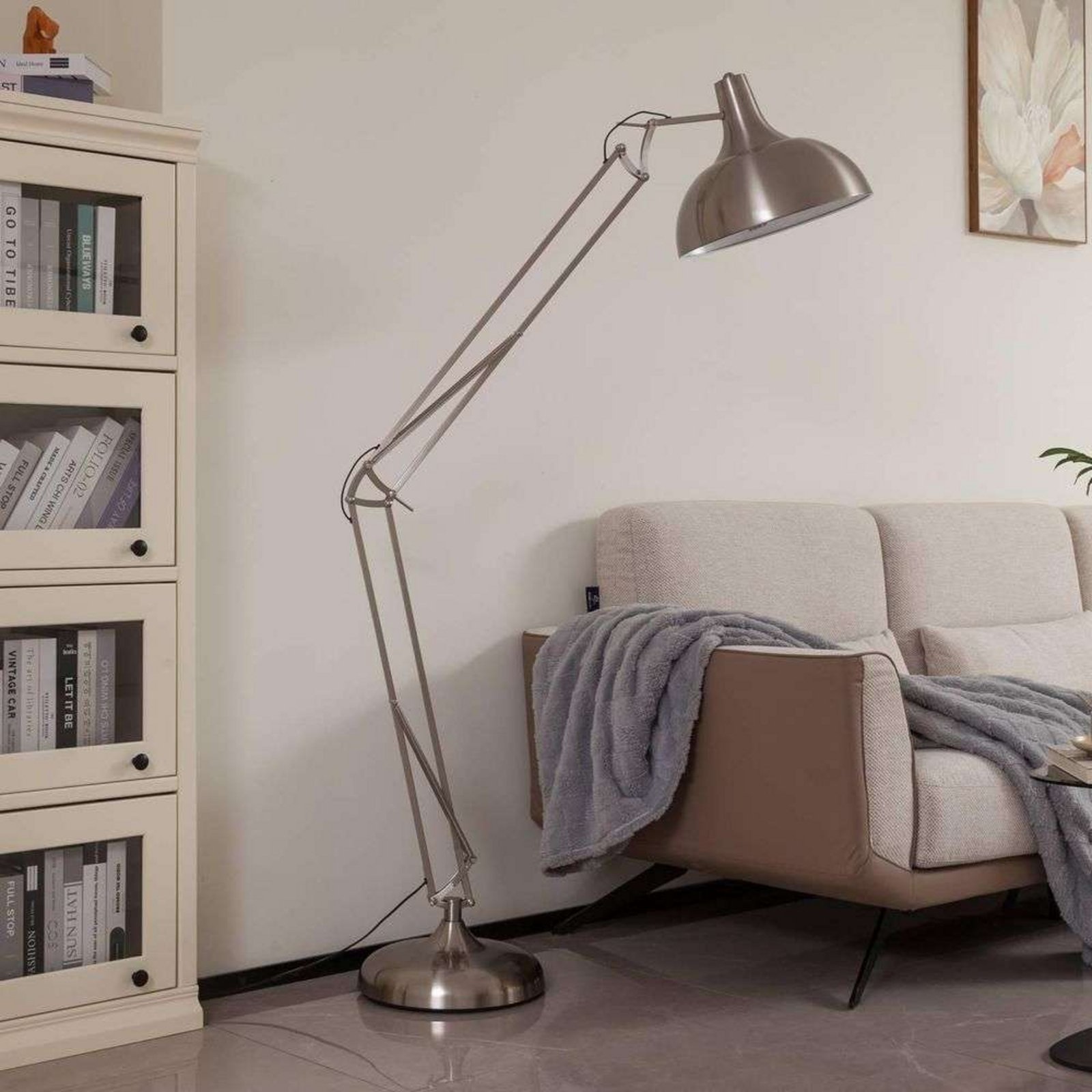 Leia Stojaca Lampa Silver - Lindby