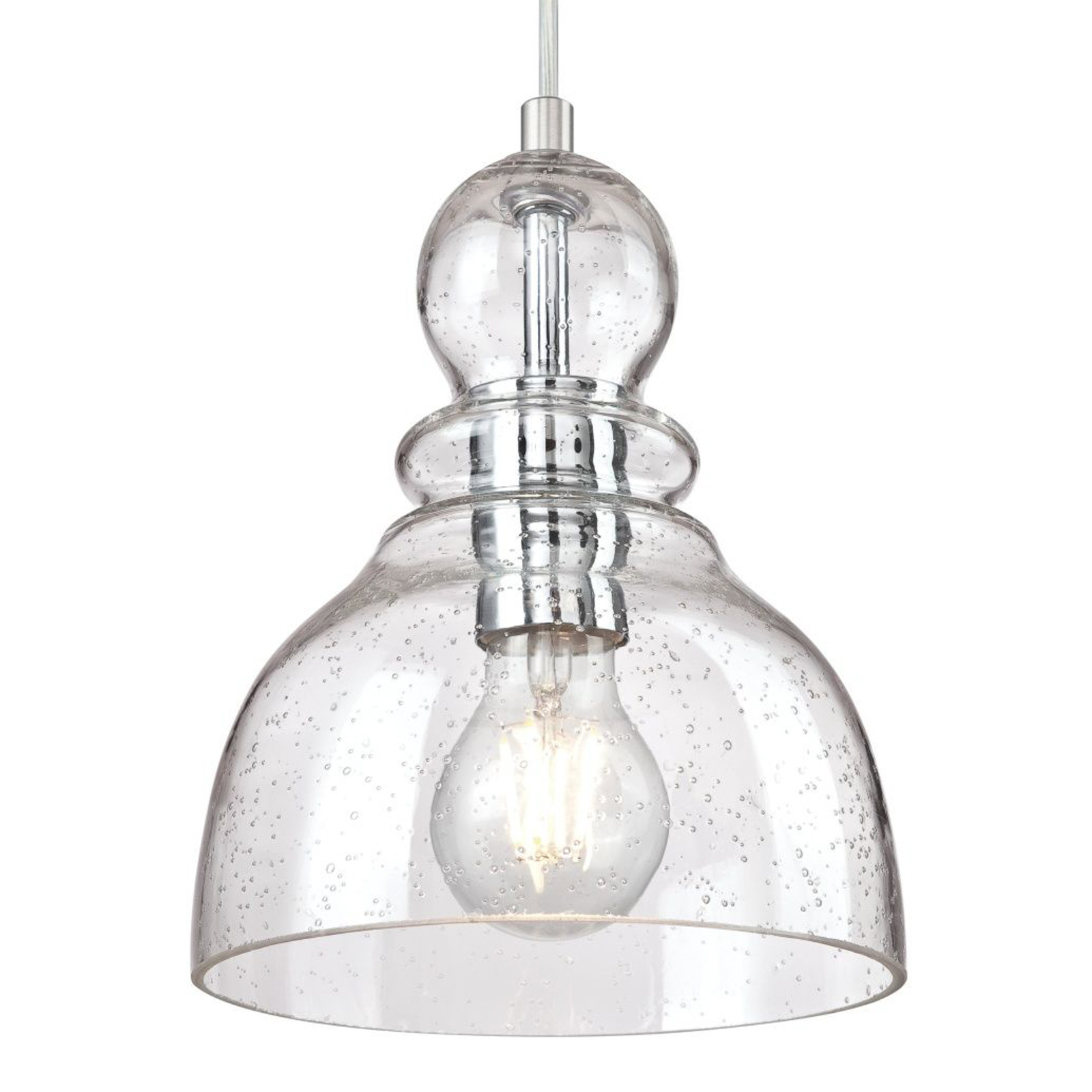Westinghouse hanglamp Fiona, kleur geborsteld nikkel