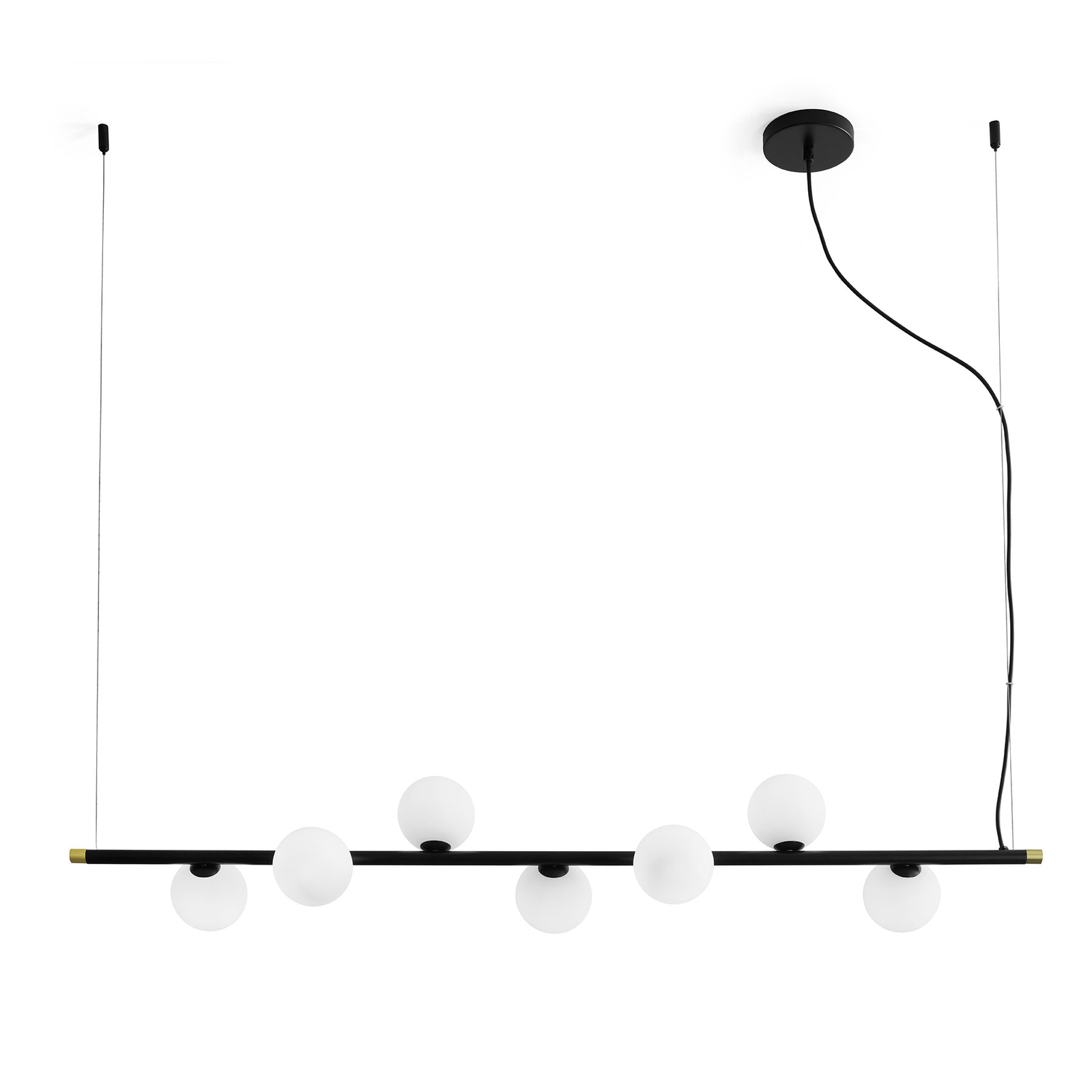 Suspension Pomì, horizontale, à sept lampes
