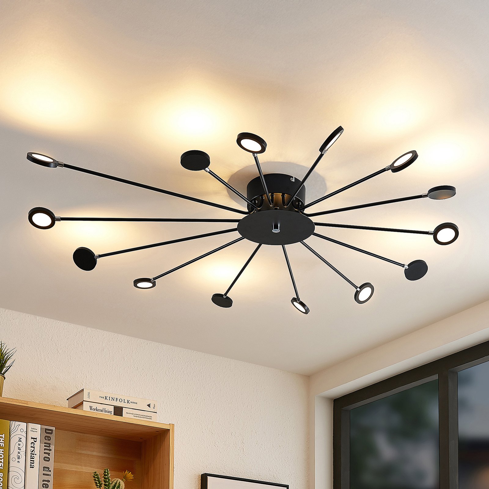 Lindby Tuuli LED ceiling lamp, 14-bulb