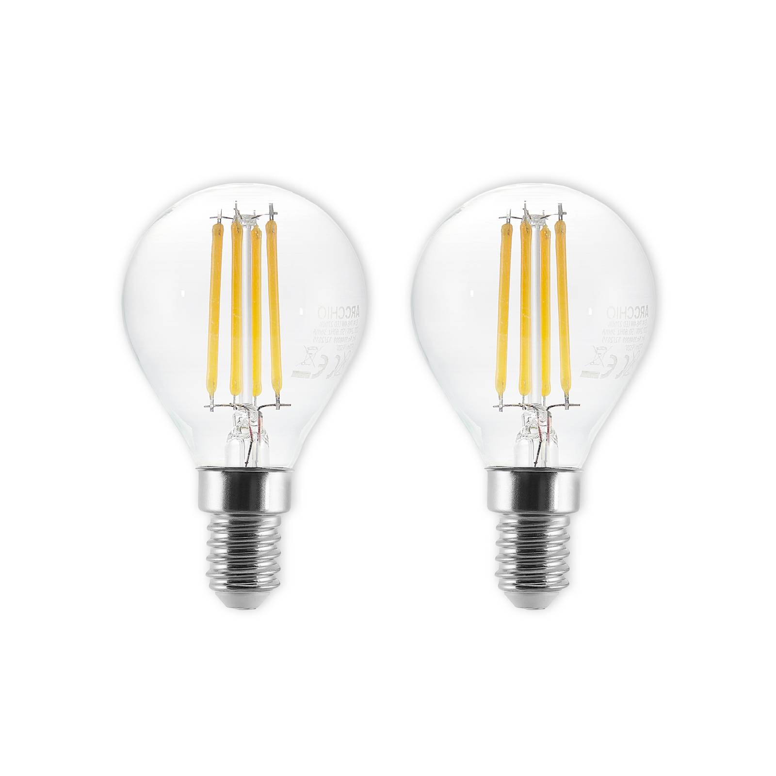 Ampoule LED E14 P45 4 W 2 700 K clair 3-Stepdim x2