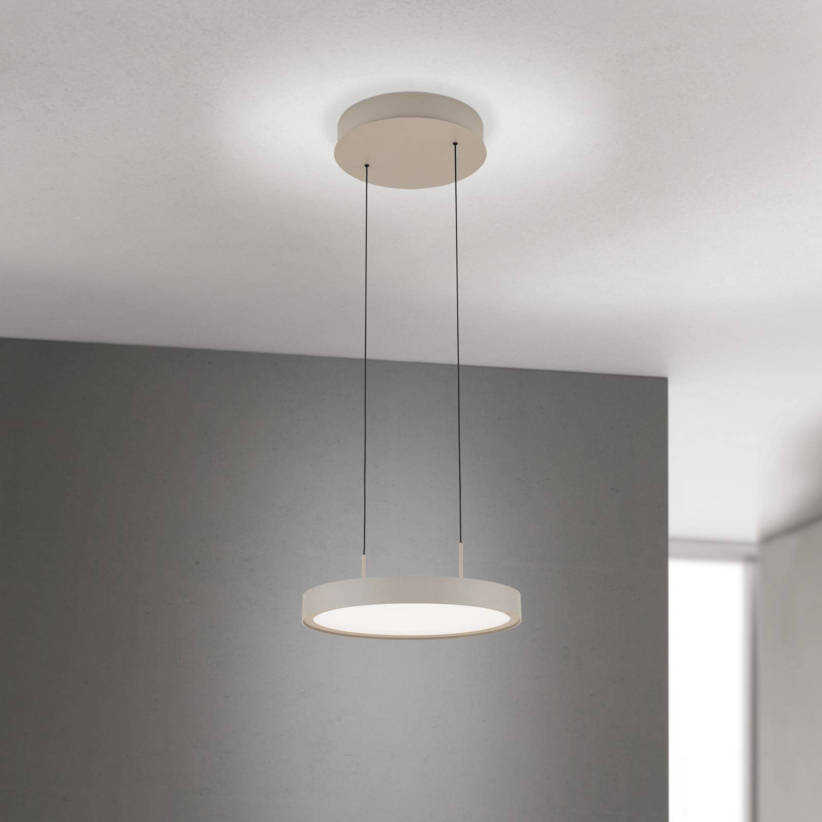 LED-Hängeleuchte Teide, khaki, einflammig, Metall, 2.700 K günstig online kaufen