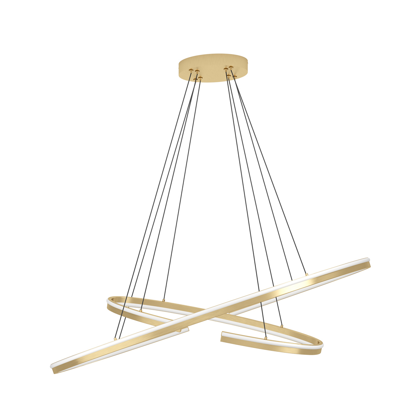 Suspension LED Bogado, dorée, 120 cm, à intensité variable - Stars of Light