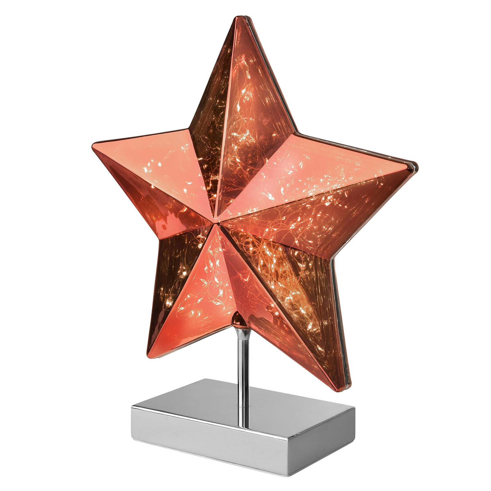 Stella csillag alakú asztali lámpa mag. 34cm piros