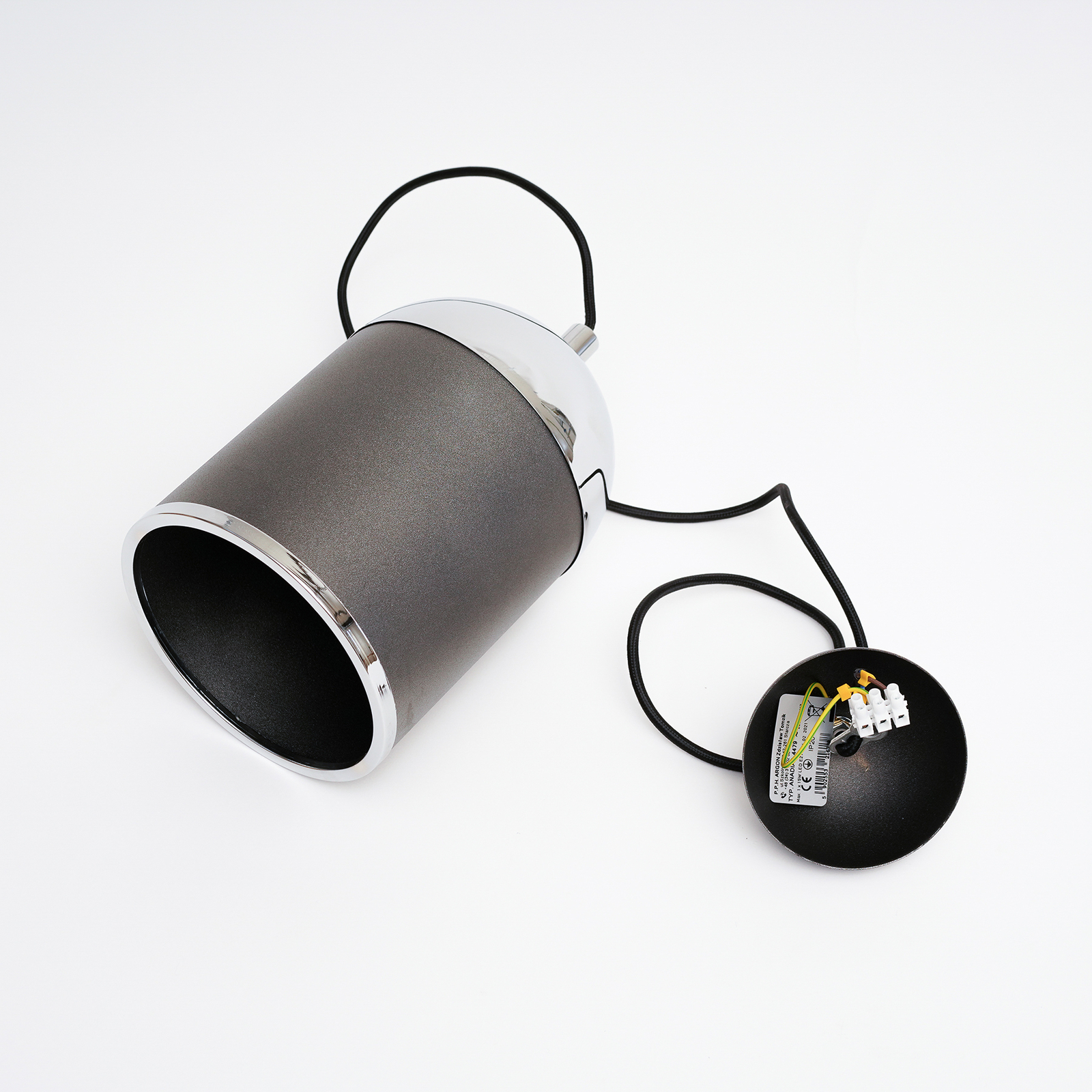 Závesná lampa Anadia, 1-plameňová, antracit