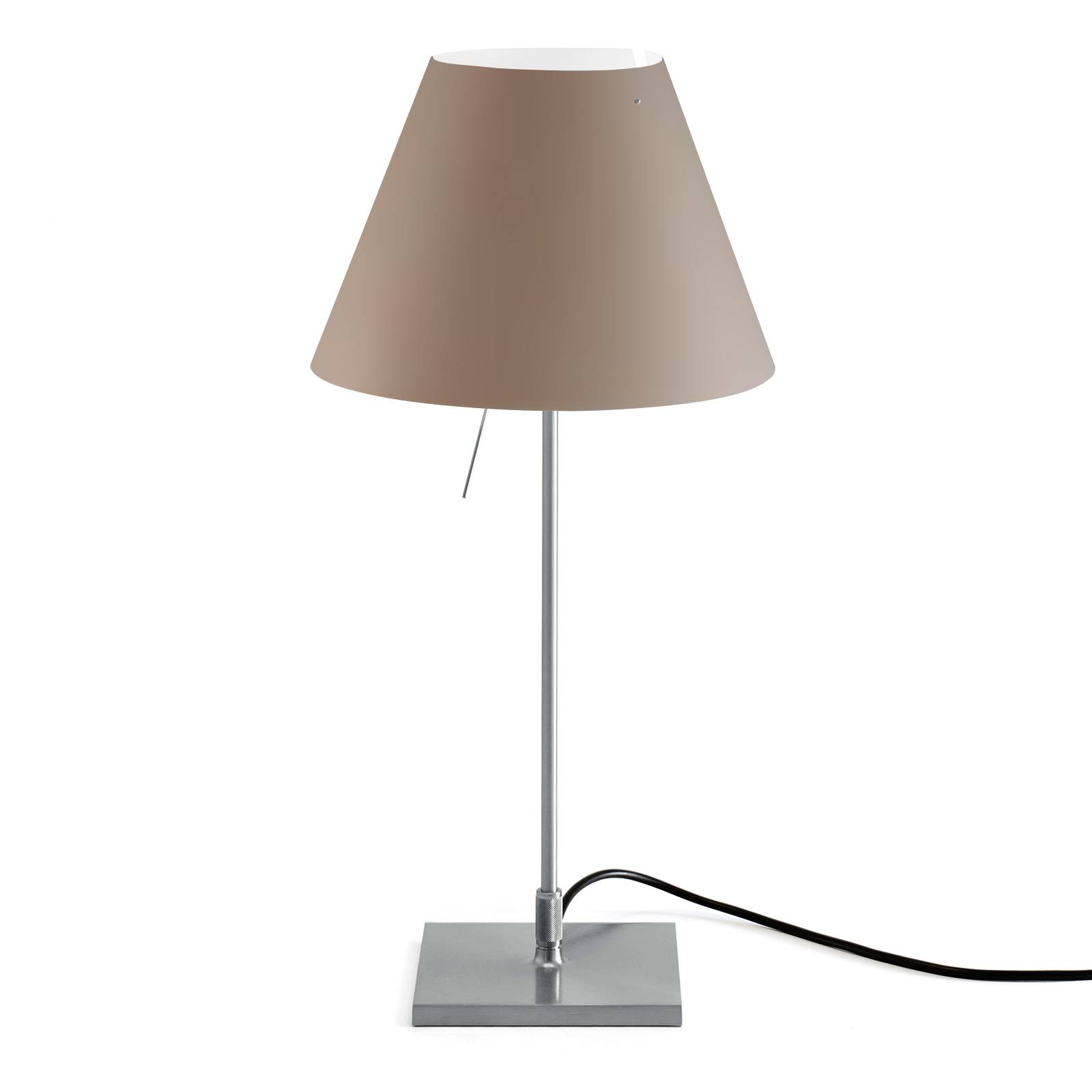 Luceplan Costanzina bordlampe alu nougatbrun