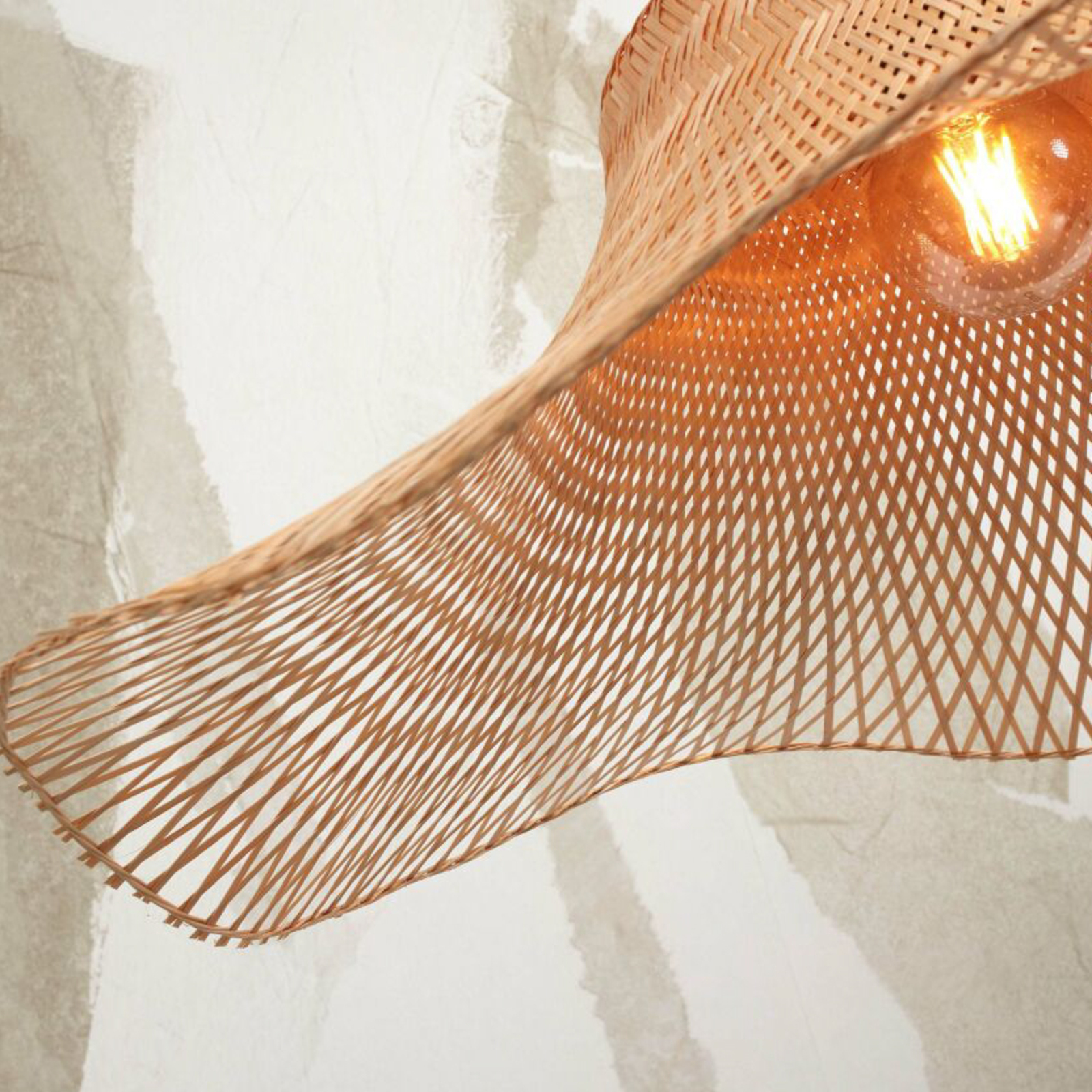GOOD & MOJO Ibiza stojací lampa Ø 65cm přírodní