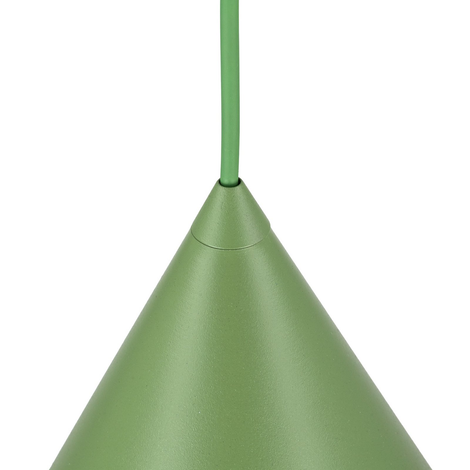 Závěsné světlo Cono, 1 žárovka, Ø 25 cm, zelené, E27