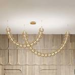 Maytoni suspension LED Golden Cage, 2 parties, hauteur 184 cm