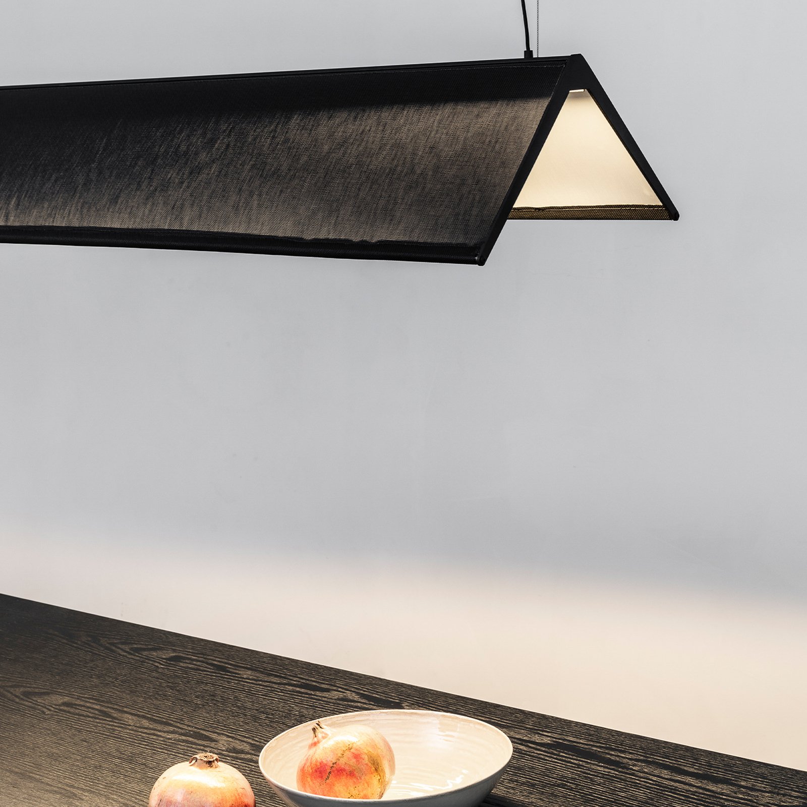 LED-Hängeleuchte Ludovico Surface, 115 cm, schwarz