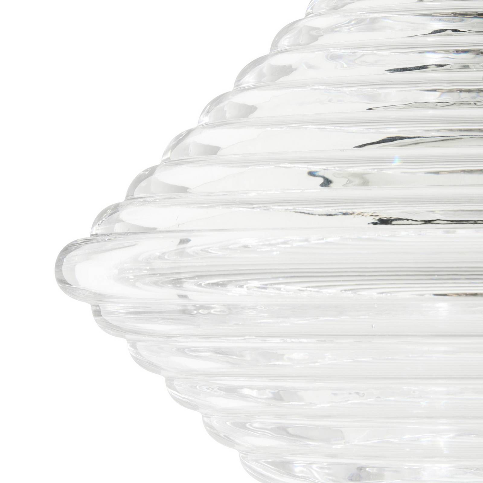 Tom Dixon LED-Hängelampe Press Cone, Ø 34 cm, transparent günstig online kaufen