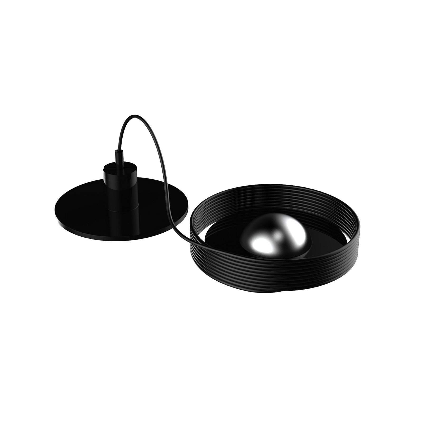 Suspensie suspendată Newgarden Roll pentru lumină fără fir negru - Camera de zi / sufragerie - modern - Metal