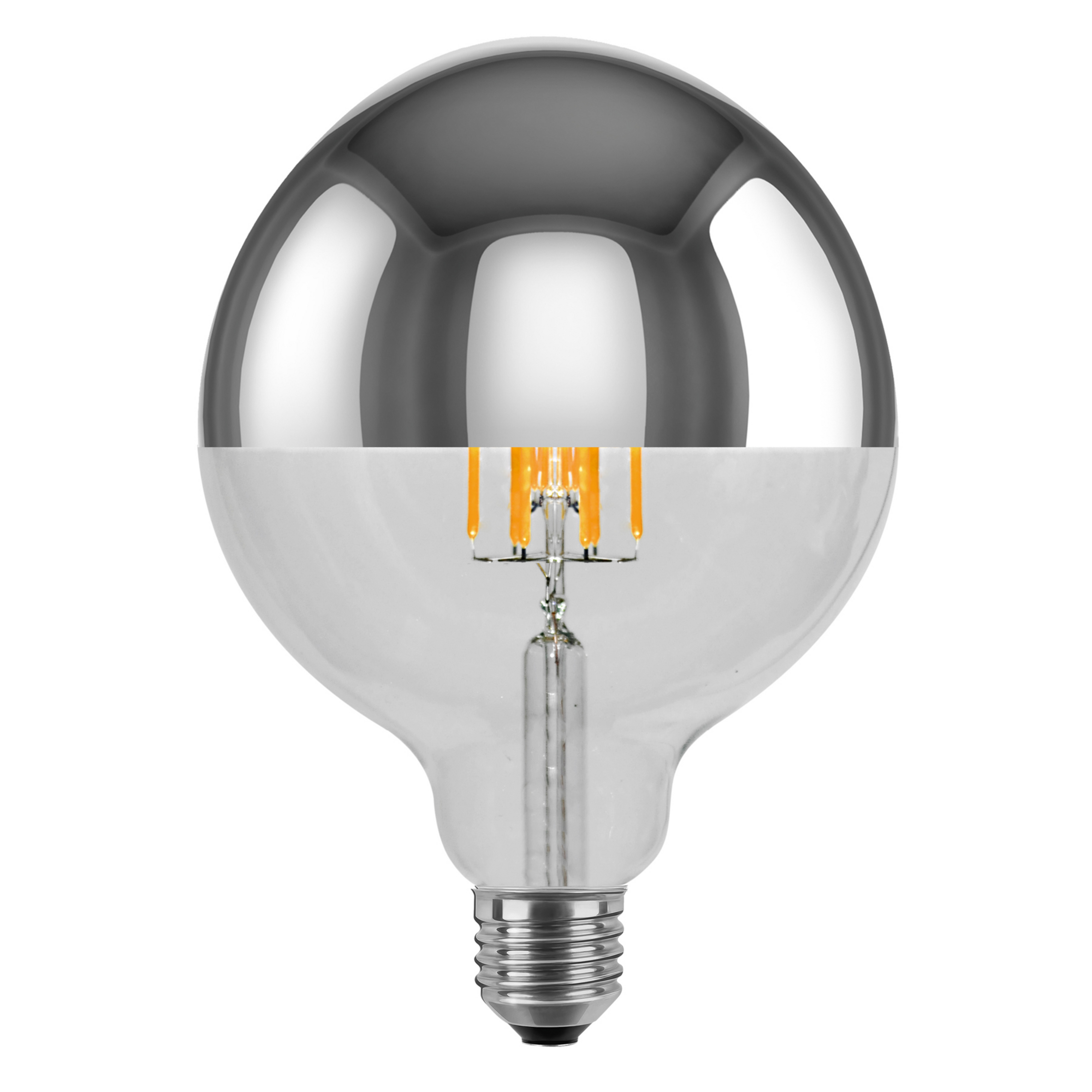 SEGULA LED-Globe E27 6,5 W 927 hovedspejl sølv
