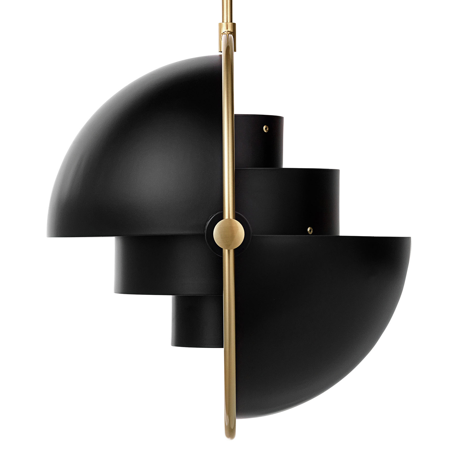 Závěsné svítidlo GUBI Multi-Lite, Ø 36 cm, mosaz/černá