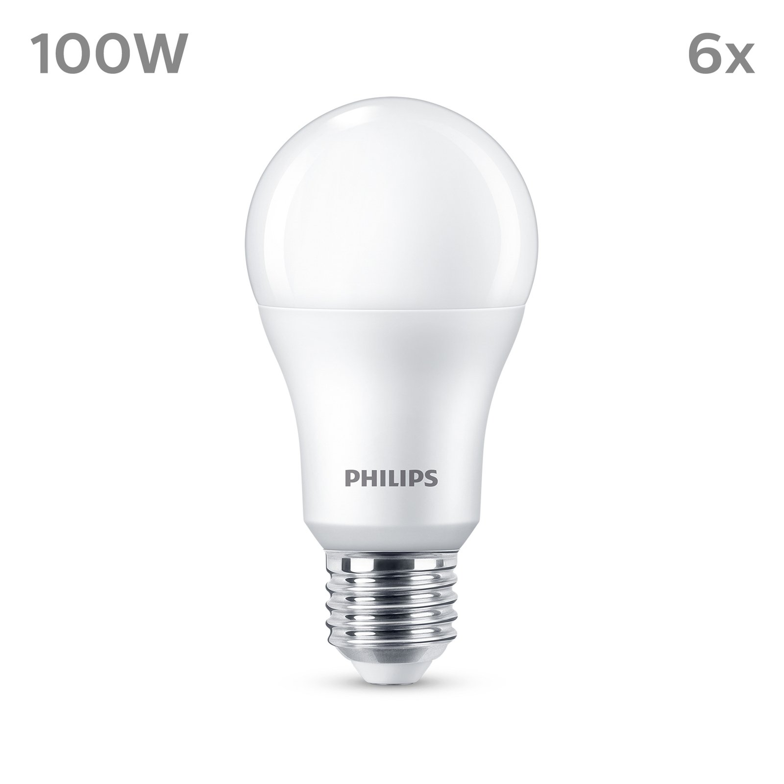 "Philips" LED lempa E27 13W 1.521lm 4.000K matinė 6vnt