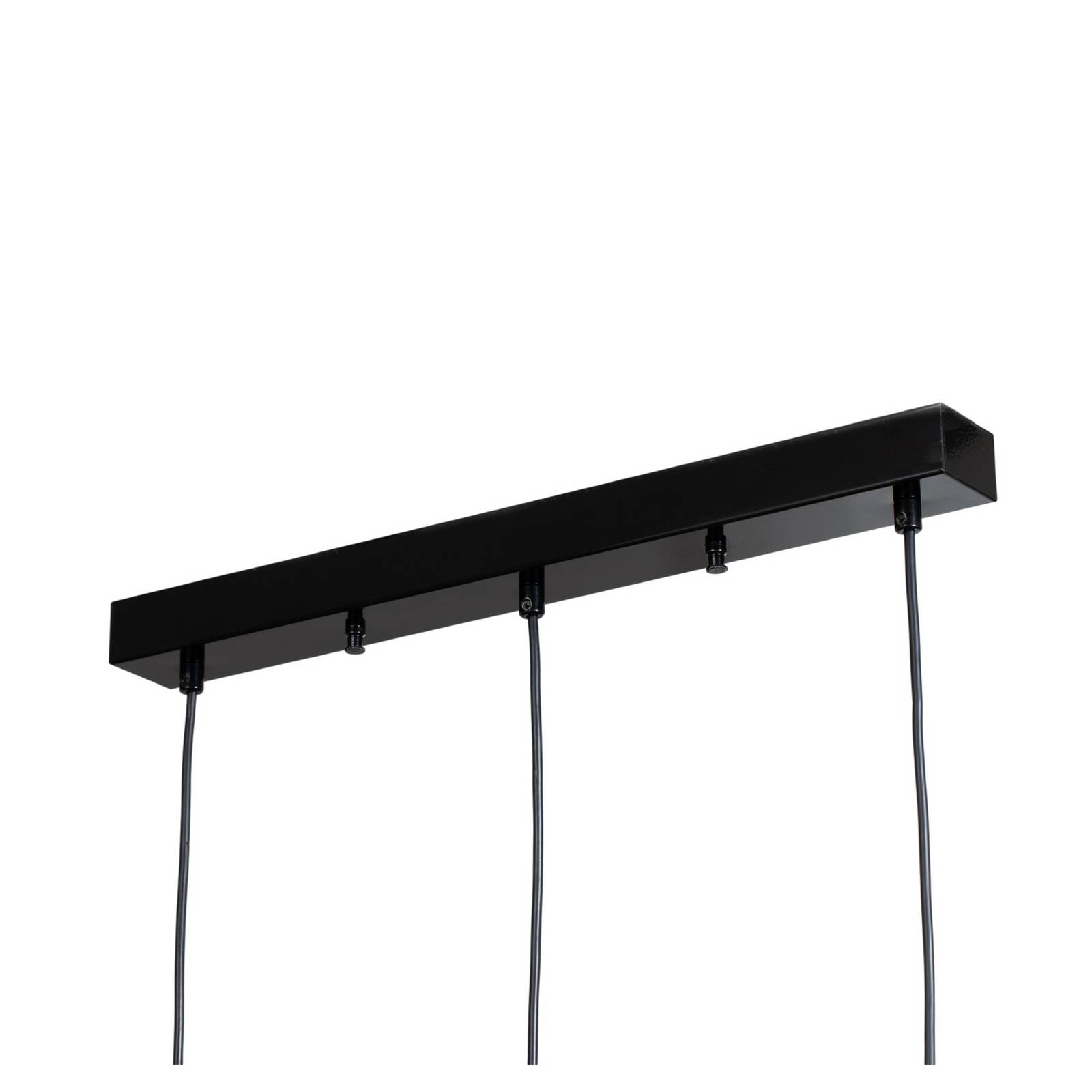 Żyrandol Yildo, długość 65 cm, czarny/miedziany, metal