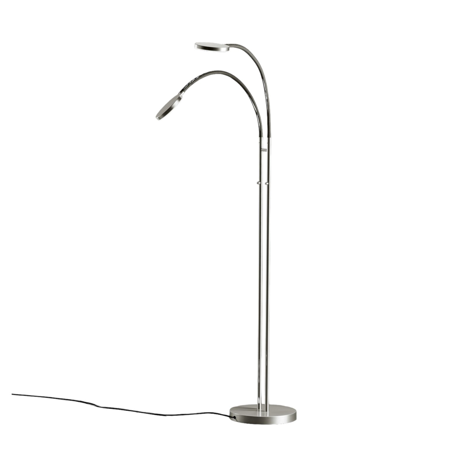 Holtkötter Flex Twin LED stojací lampa hliník/šedá