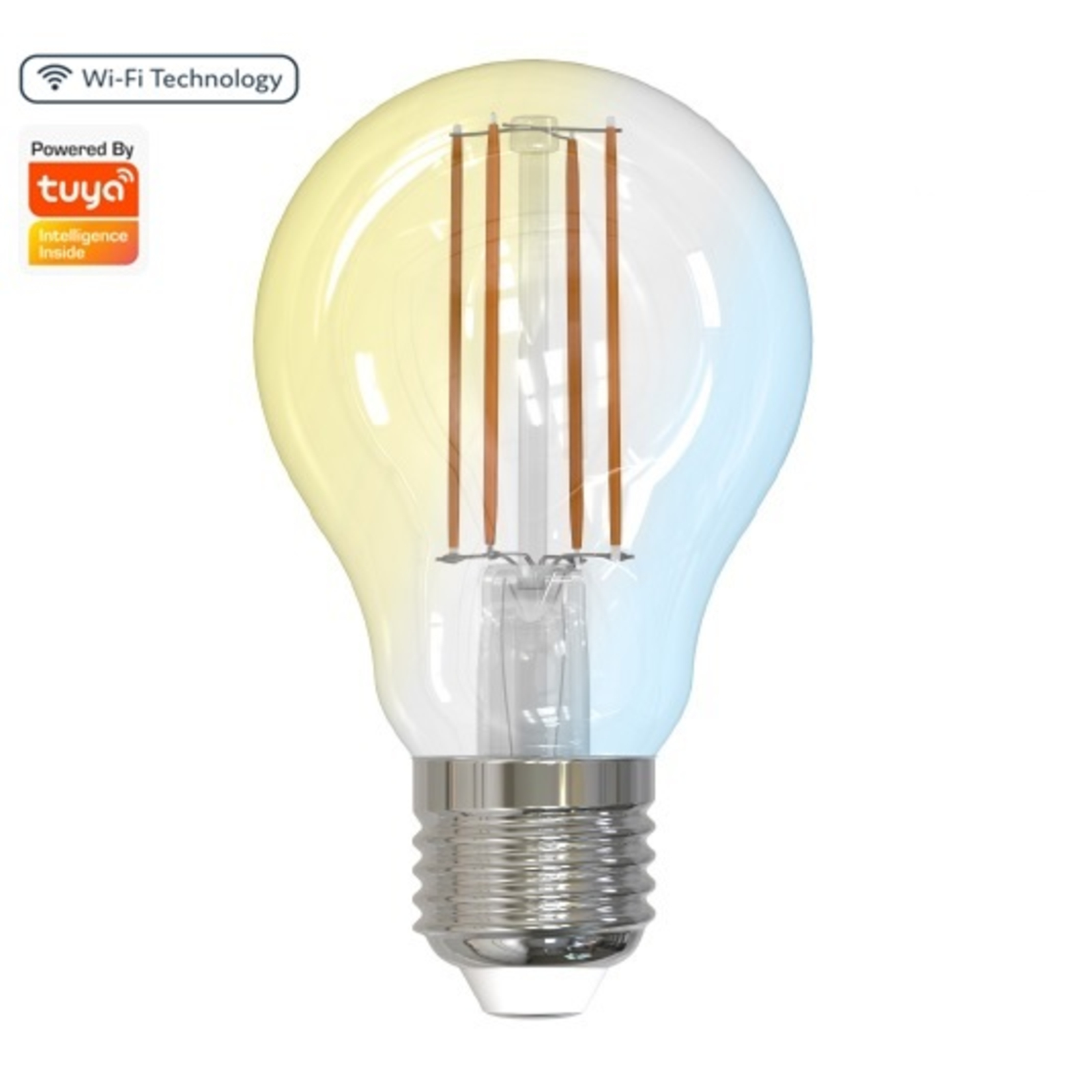 residentie hoofd dynamisch LED lamp E27 7 W, filament, dimbaar, CCT, Tuya | Lampen24.be