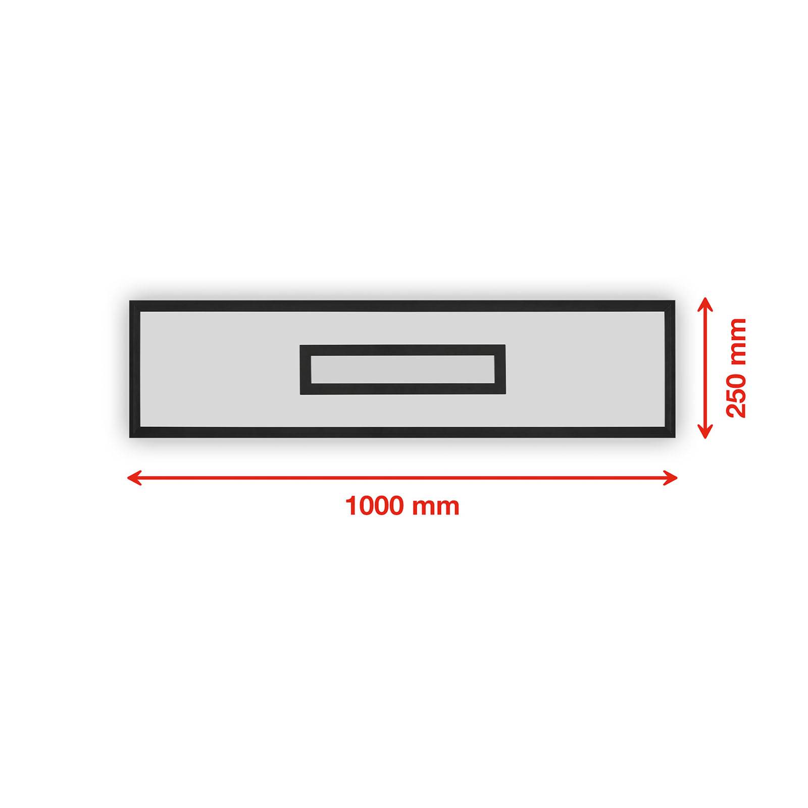 Centerback LED-panel CCT RGB 100×25 cm sort