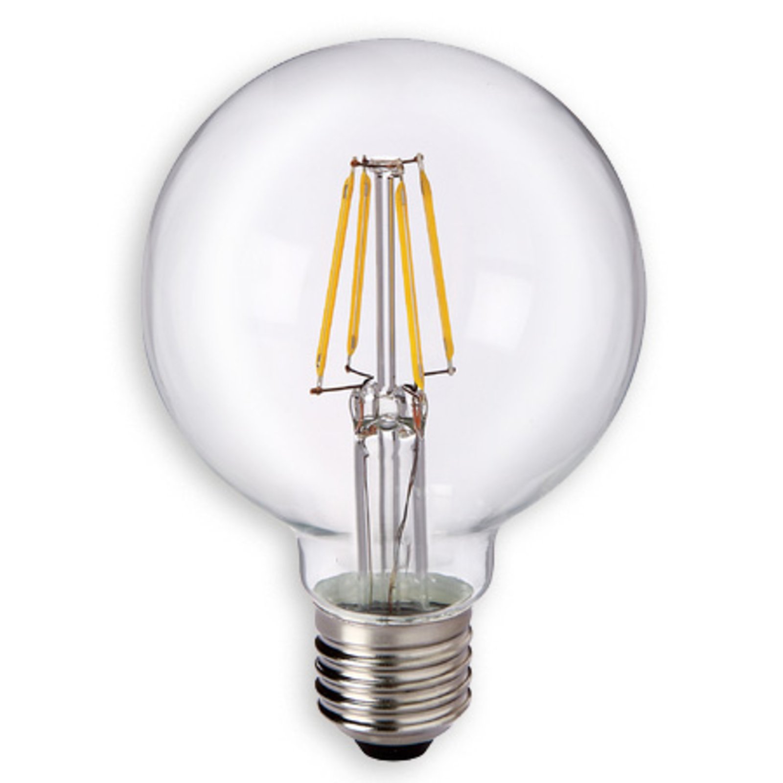 LED globo E27 4,5W 827 G80 filamento transparente