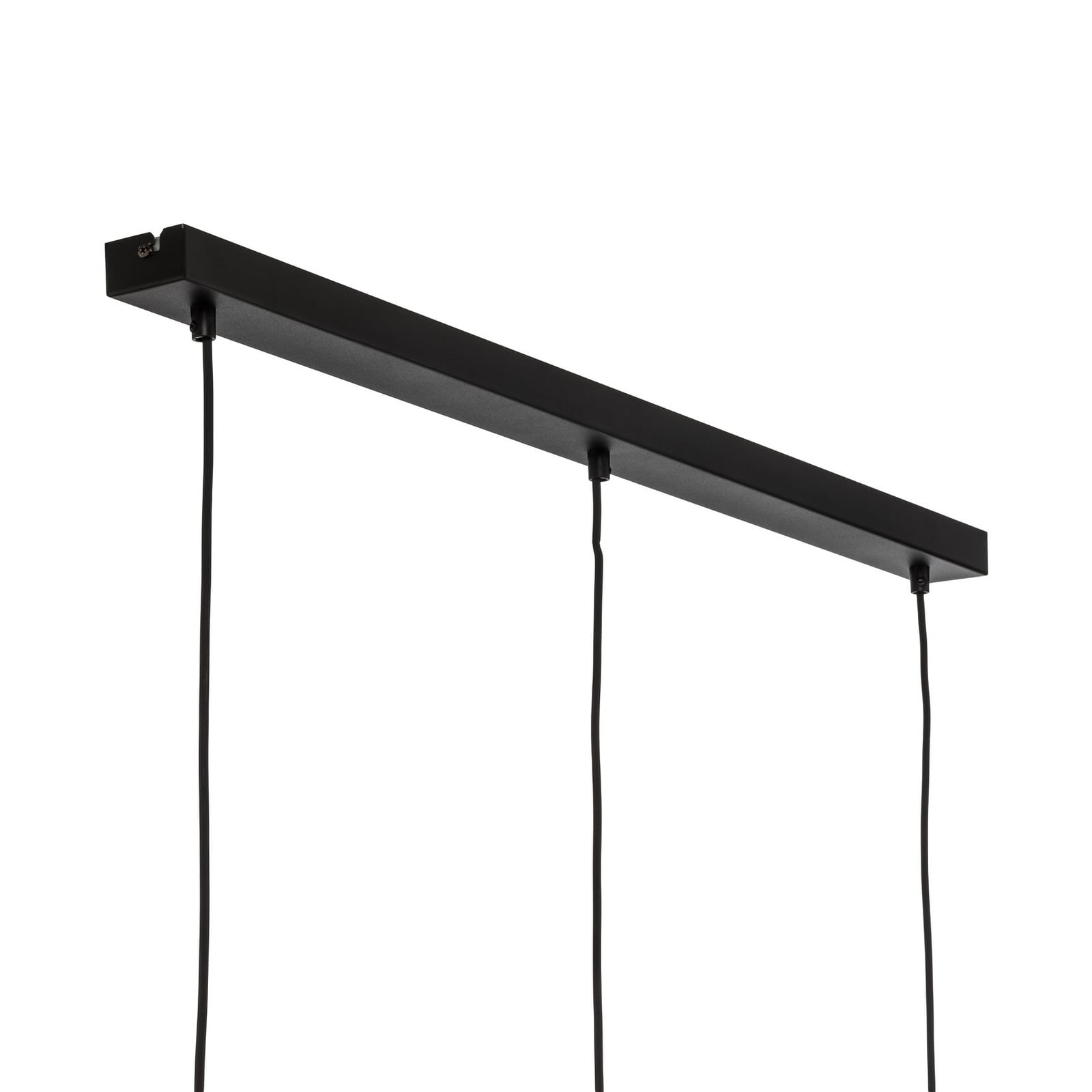 Żyrandol Funda, czarna, długość 110 cm, 3-punktowy, metal/szkło Żyrandol Funda, czarna, długość 110 cm, 3-punktowy, metal/szkło