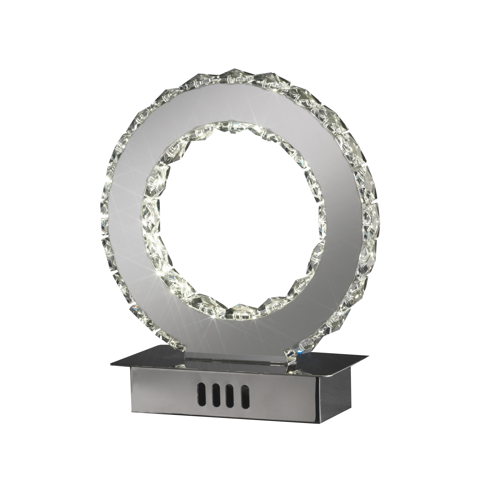 ONLI LED-Tischleuchte Saturno mit Kristallglas, 22 cm, für Wohn- / Esszimmer, Metall, Kristallglas, 4 W, Energieeffizienz: A+, B: 20 cm, H: 22 cm